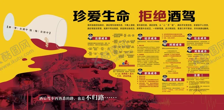 编号：47359210170000131703【酷图网】源文件下载-真爱生命 拒绝酒驾