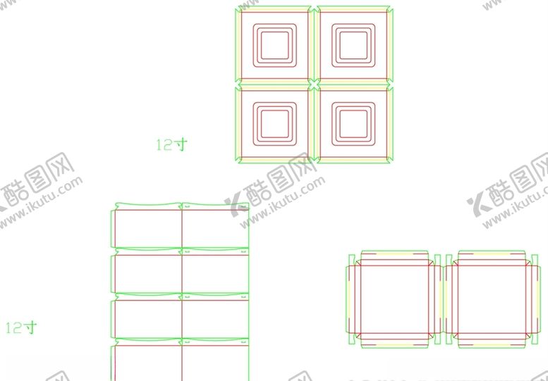 编号：10818006170541064420【酷图网】源文件下载-12寸蛋糕盒刀版