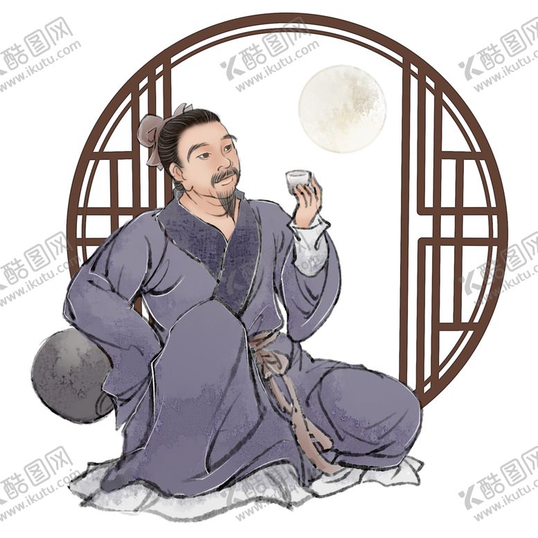 编号：83214110020408355000【酷图网】源文件下载-国学人物插画