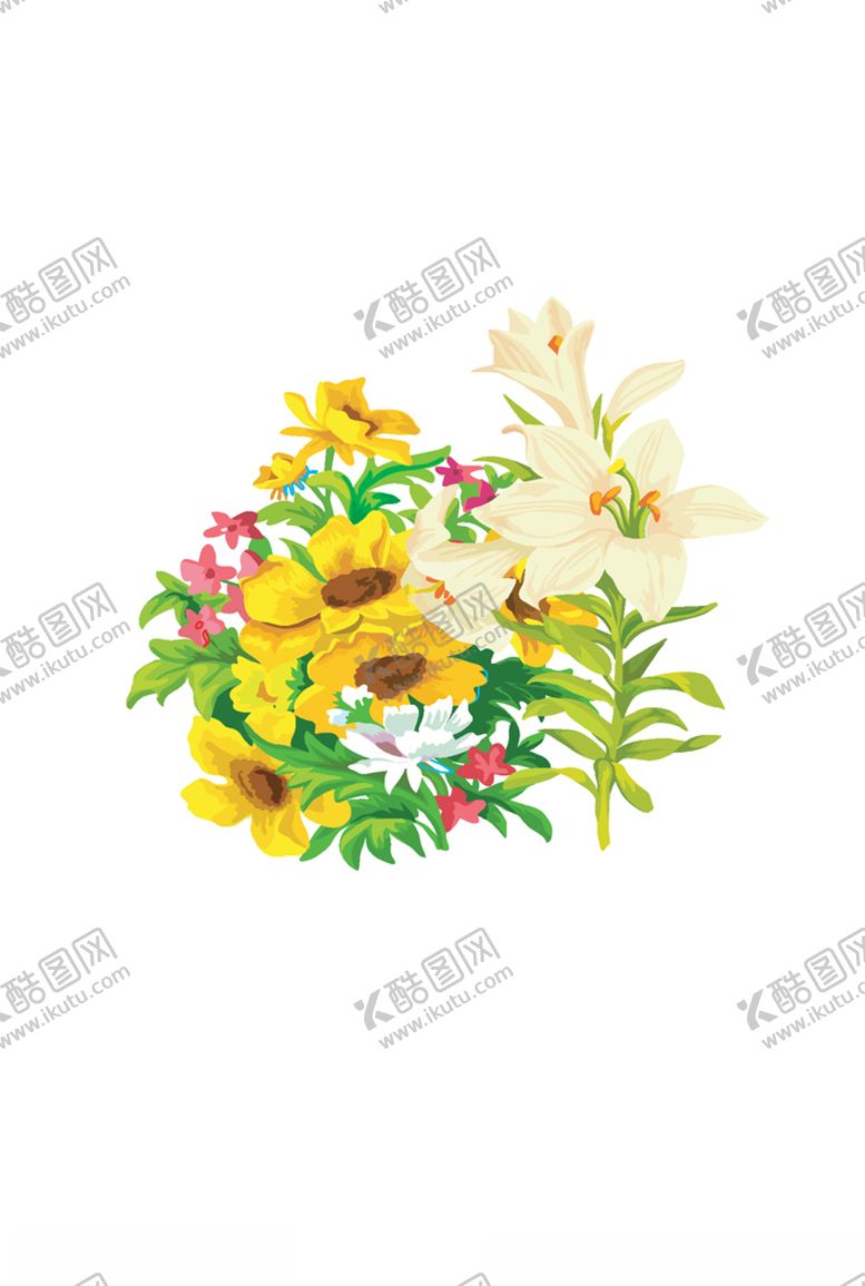 编号：66051105101101527672【酷图网】源文件下载-鲜花印花