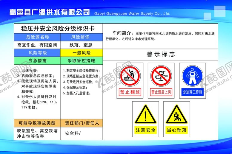 编号：20361305010330166664【酷图网】源文件下载-稳压井安全风险分级标识卡