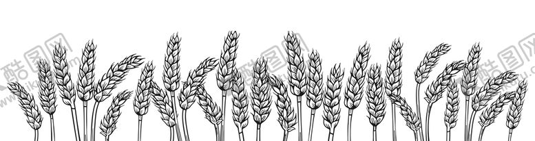编号：56294809141441496582【酷图网】源文件下载-矢量小麦植物图章