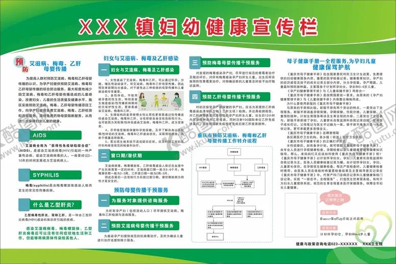 编号：45048510180536423080【酷图网】源文件下载-预防艾兹梅毒乙肝母婴传播展板