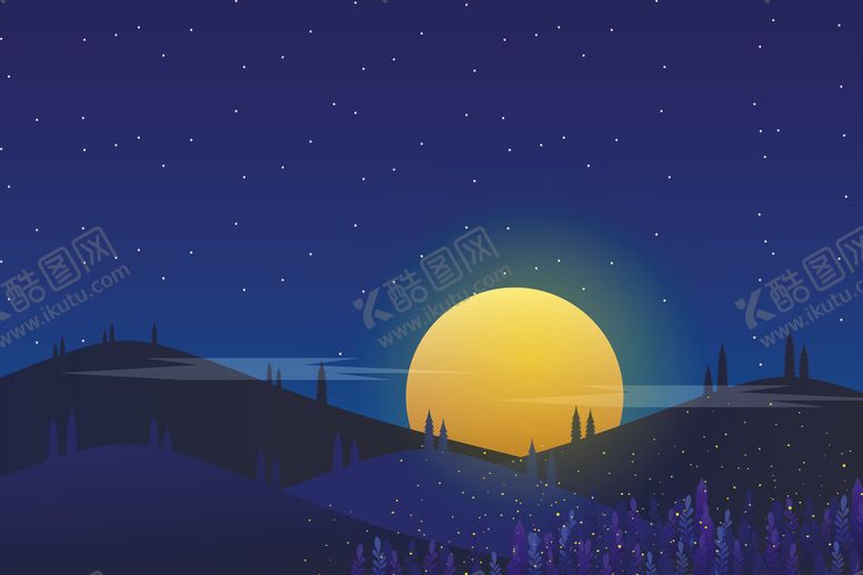 编号：60552810191016025623【酷图网】源文件下载-自然风光插画