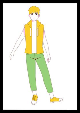 手绘男人男孩动画卡通动画卡通