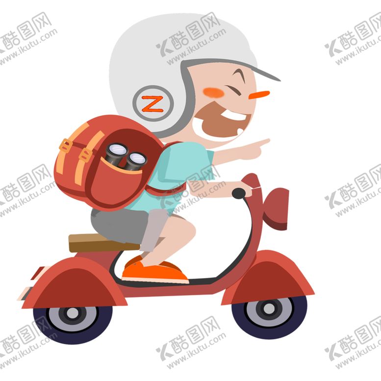 编号：84482307012021435236【酷图网】源文件下载-外卖人物插画卡通单车素材