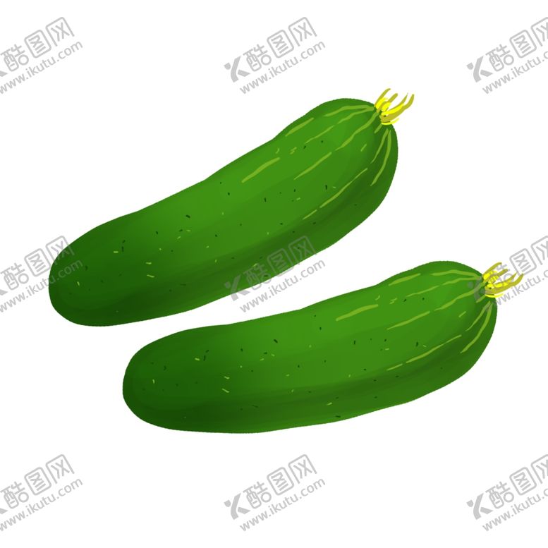 编号：43826807081227481426【酷图网】源文件下载-手绘黄瓜青瓜
