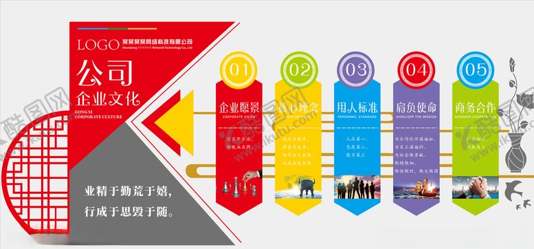 编号：48581310271420527392【酷图网】源文件下载-企业文化墙