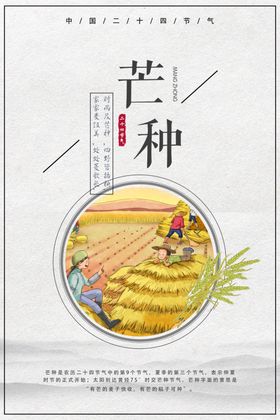 芒种芒种海报二十四节气
