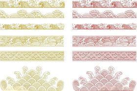 复古花纹边框图案集合