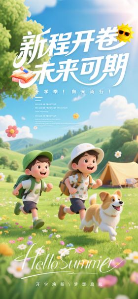 开学季治愈海报