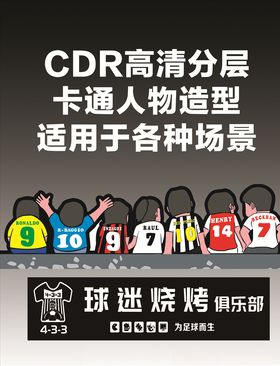 球迷烧烤创意牌匾烧烤牌匾