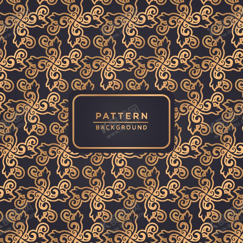 编号：87328210052359143245【酷图网】源文件下载-金色连续花纹