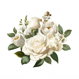 手绘花水彩叶子卉素材卉插画束