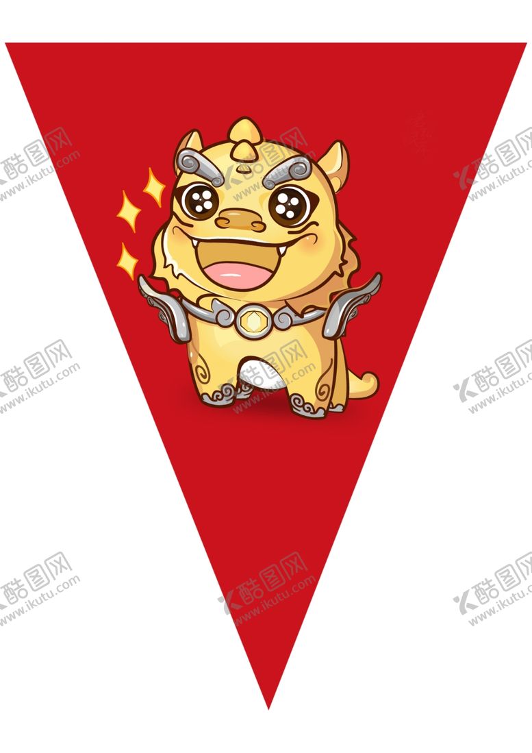 编号：88434305110016119087【酷图网】源文件下载-红色吉祥物吊旗