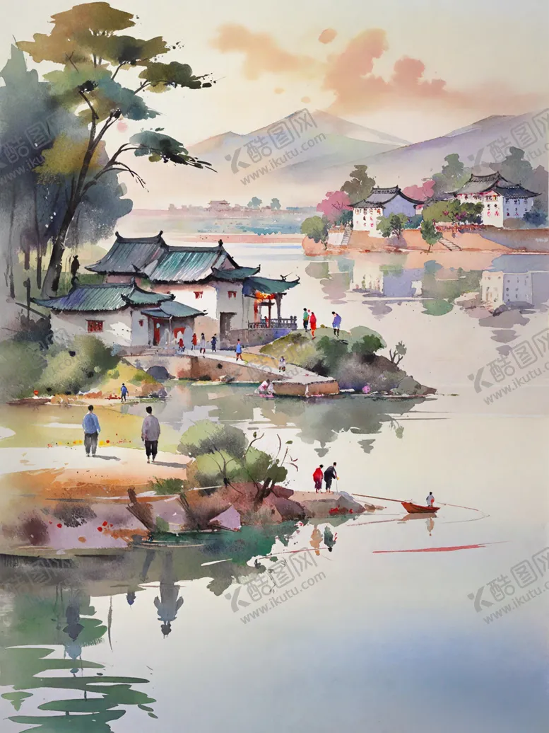 编号：71677902041904006613【酷图网】源文件下载-水彩风景写生