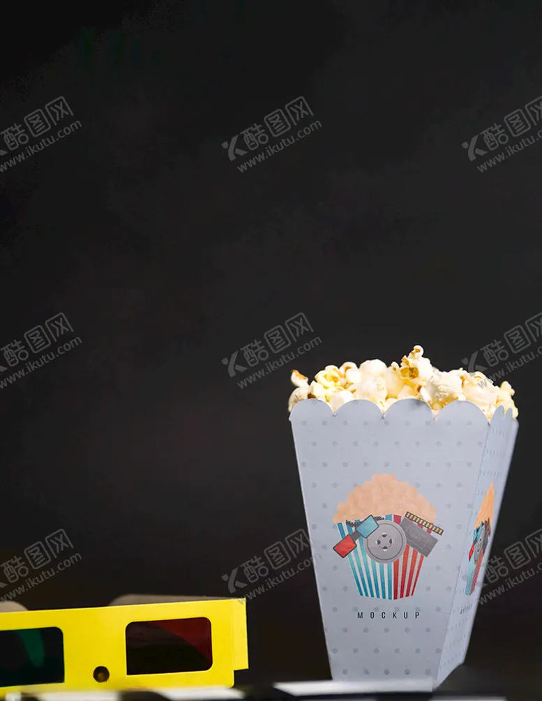 编号：12964804231945158633【酷图网】源文件下载-电影院眼镜爆米花