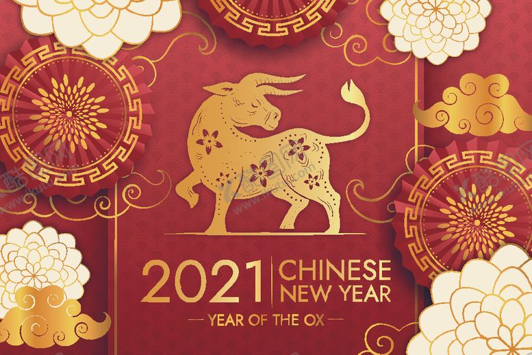 编号：67335305151640189977【酷图网】源文件下载-牛新年展板背景