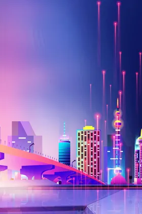 地产背景科技感公司展板星空