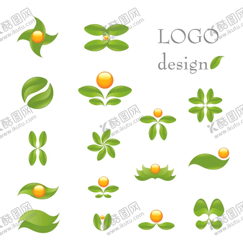 编号：83161407020645328686【酷图网】源文件下载-绿叶主题logo模板