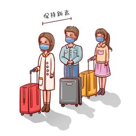卡通手绘古风可爱女人物PNG