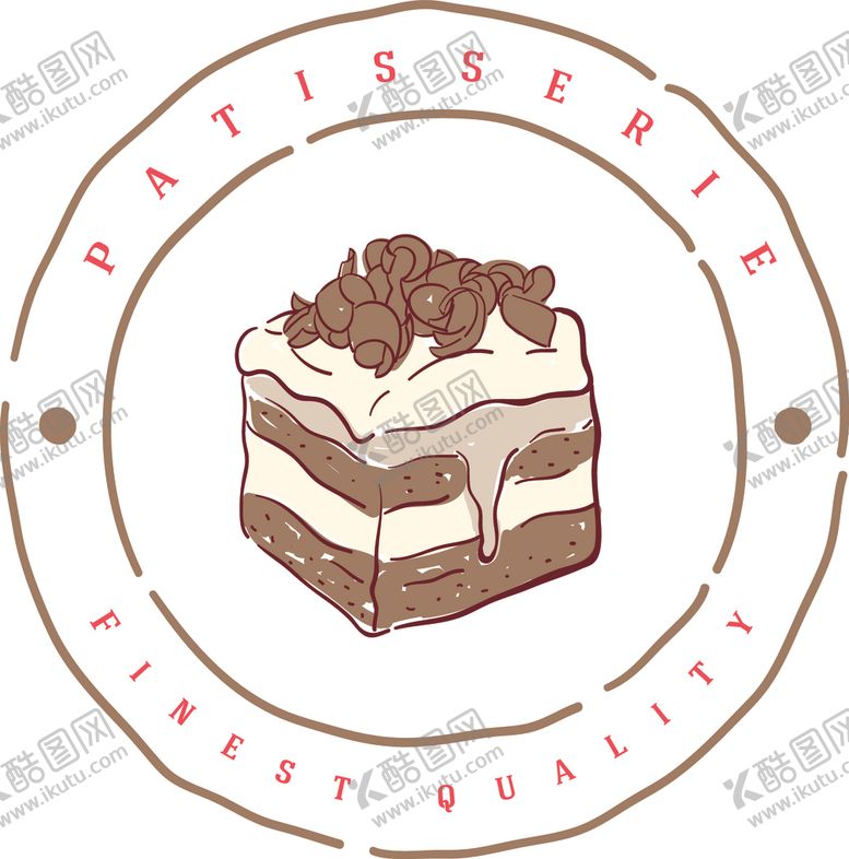 编号：77709909122029193839【酷图网】源文件下载-奶油巧克力点心插画