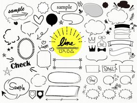 多样手绘对话框素材集合