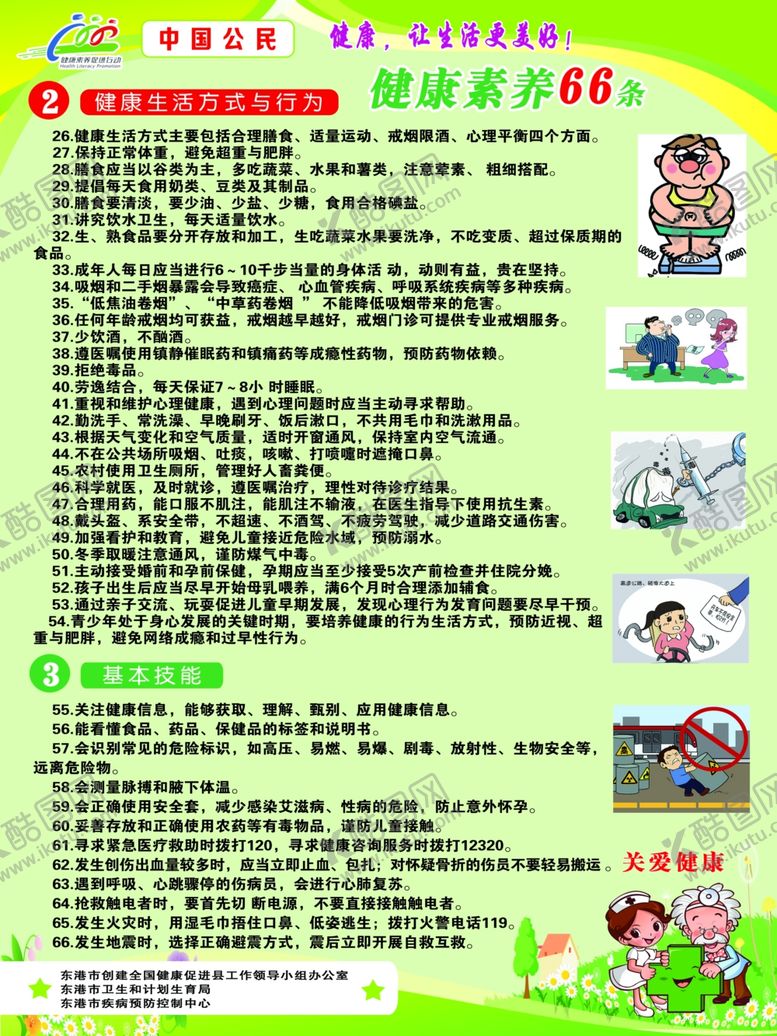 编号：42699010030318286768【酷图网】源文件下载-健康素养66条