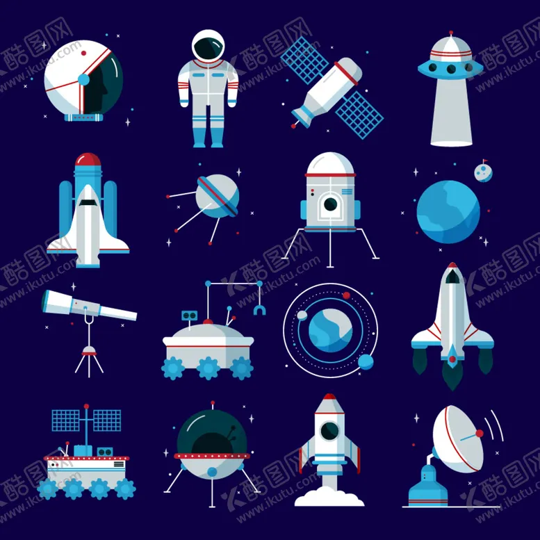 编号：62142110151840101946【酷图网】源文件下载-宇航员 太空人 星球 宇宙飞船