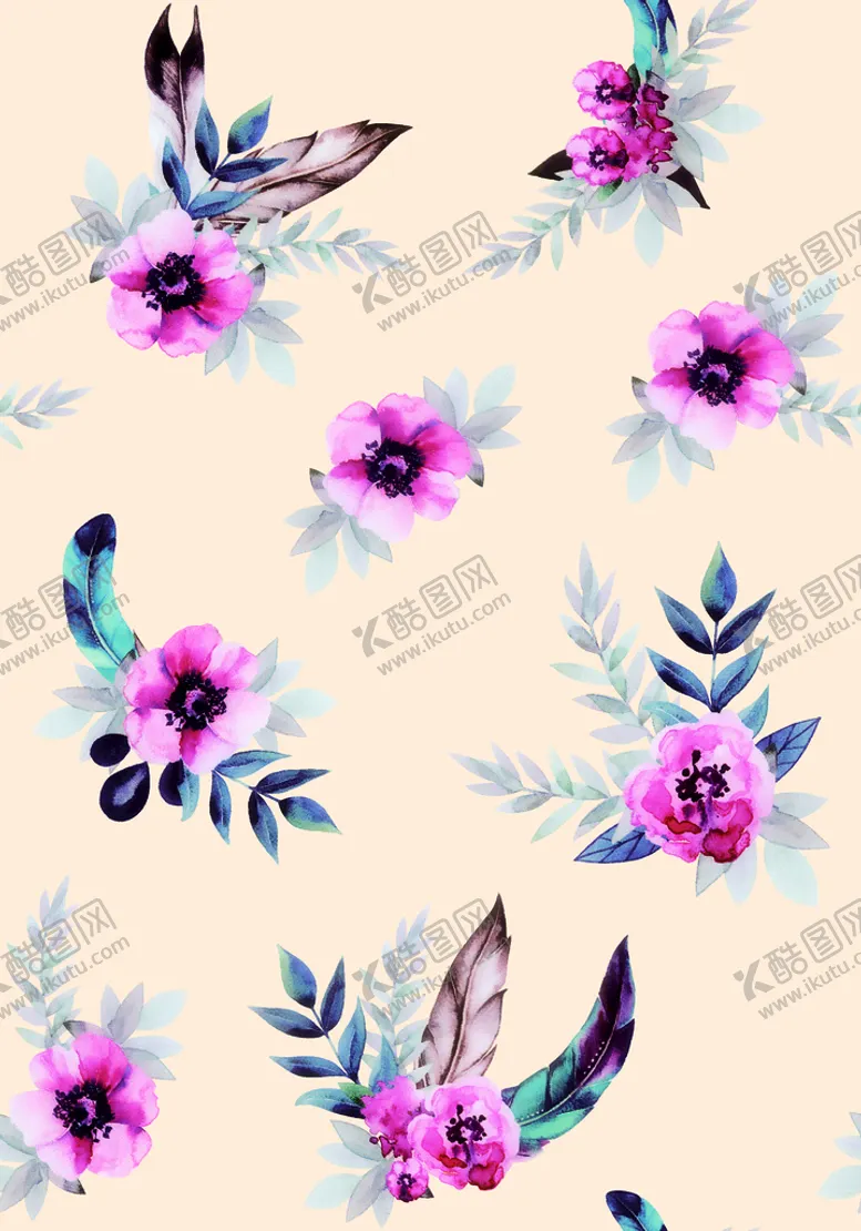 编号：26497010072215273401【酷图网】源文件下载-玫瑰花 小碎花