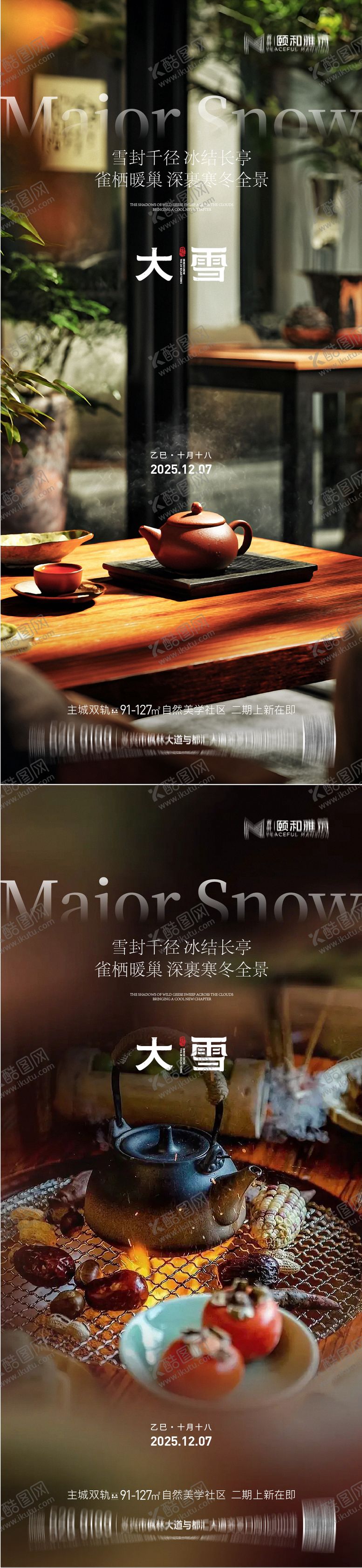 编号：96521712020206208717【酷图网】源文件下载-大雪节气海报