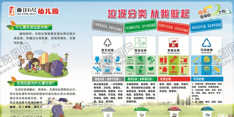 编号：45082806240114089806【酷图网】源文件下载-生活垃圾分类曲江6号