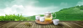 茶道海报背景馆韵中华文化中国文化