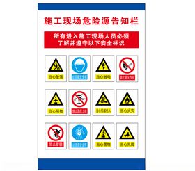 施工现场危险源告知栏