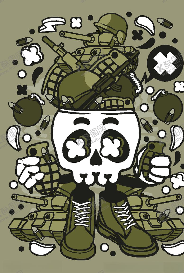 编号：51428409281703073459【酷图网】源文件下载-卡通人物漫画T恤印花矢量