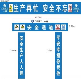 生产再忙安全不忘工地广告