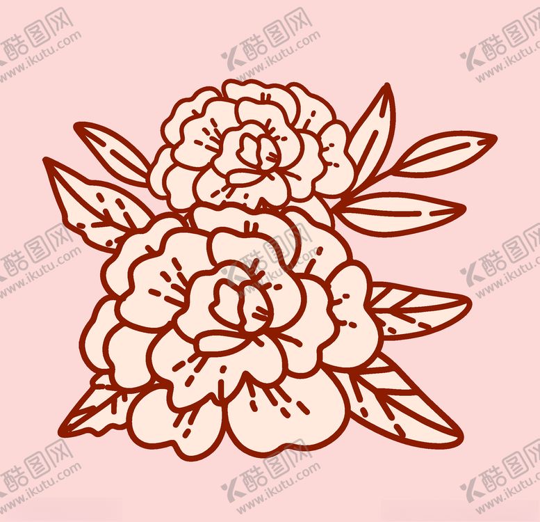 编号：42720509210913102870【酷图网】源文件下载-线条矢量手绘花