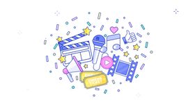 人物生活扁平化图案