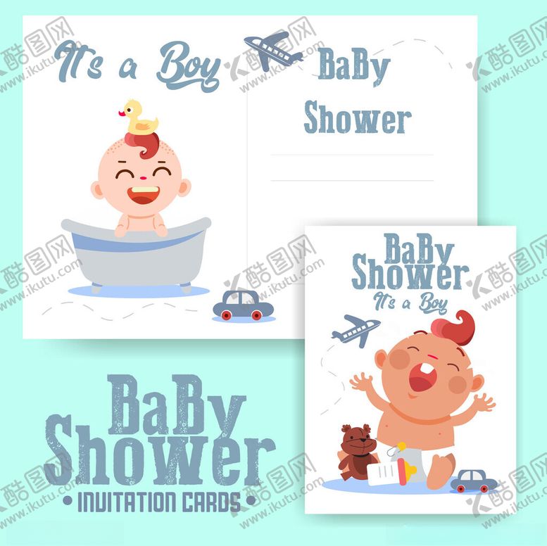 编号：11441611181529218809【酷图网】源文件下载-婴儿派对装饰插画