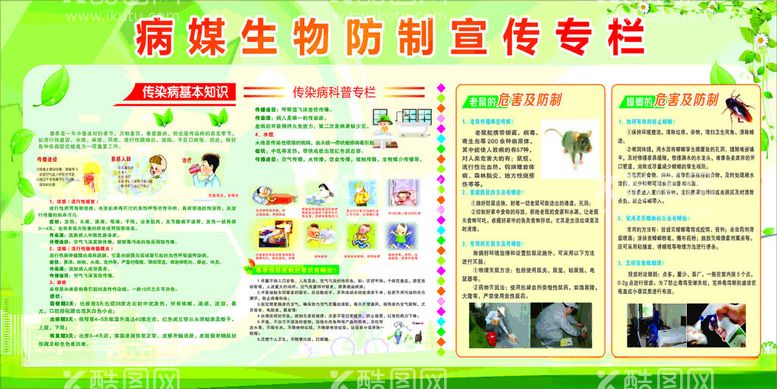 编号：55564912200033585290【酷图网】源文件下载-病媒生物防制健康宣传栏