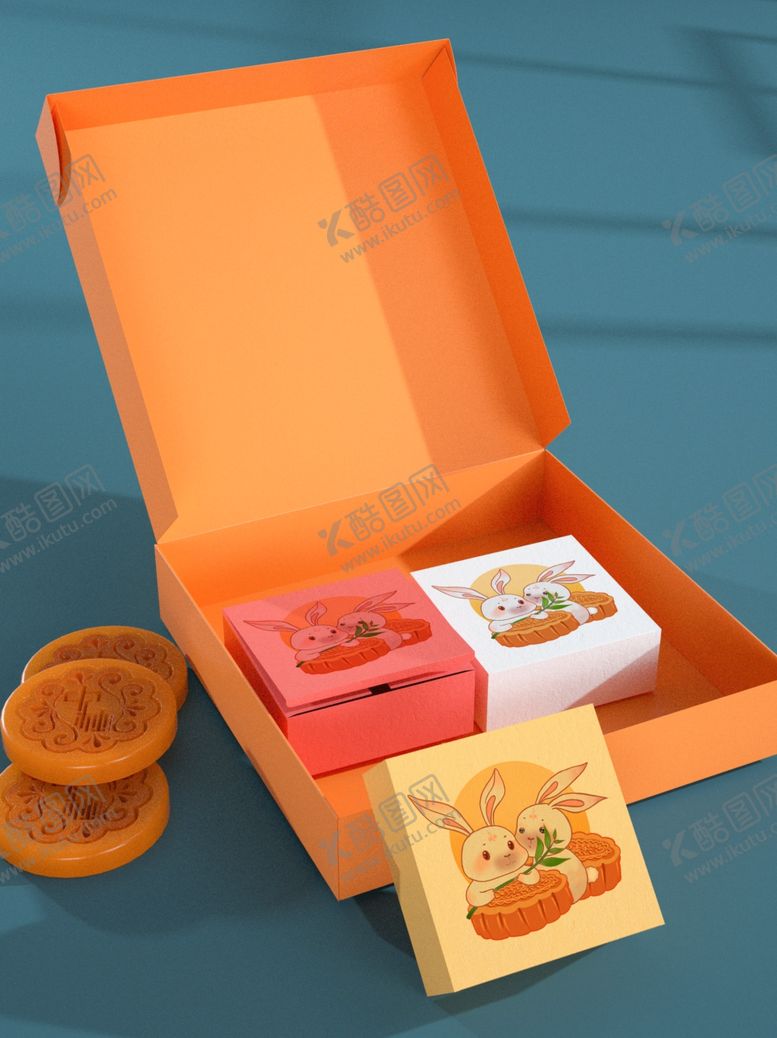 编号：18441501261356304642【酷图网】源文件下载-月饼包装样机