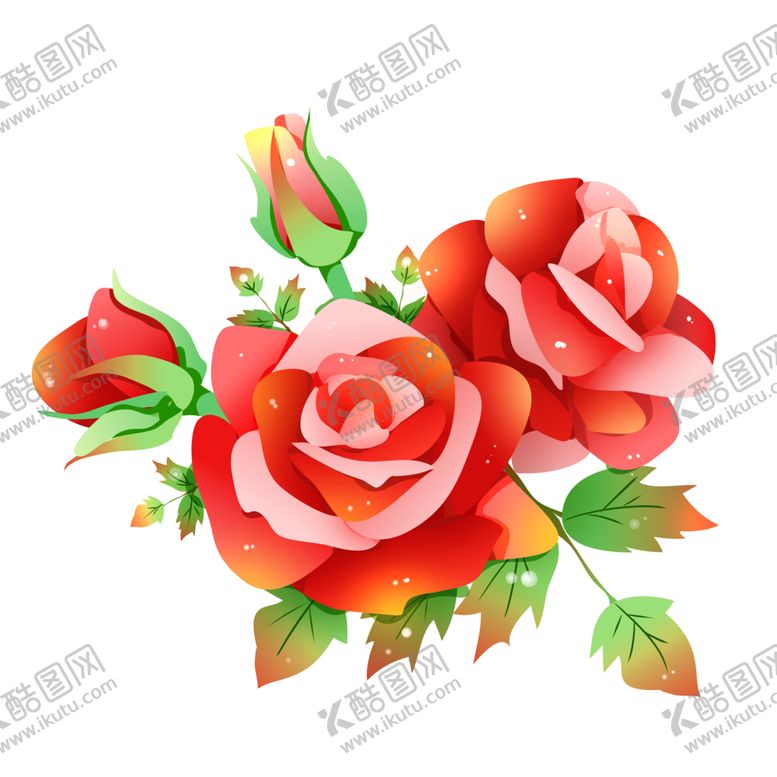 编号：98146902091407455781【酷图网】源文件下载-手绘简约520玫瑰花元素
