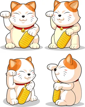 招财猫卡通形象吉祥小