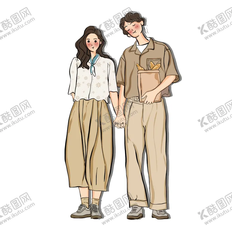 编号：99784001290030575919【酷图网】源文件下载-日系卡通情侣请柬人物手绘原创