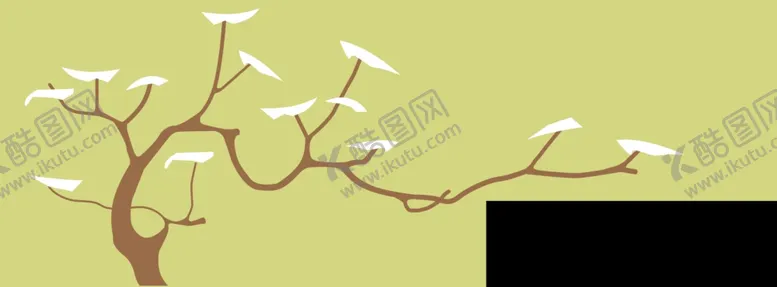 编号：45405211260938597208【酷图网】源文件下载-树枝矢量剪影