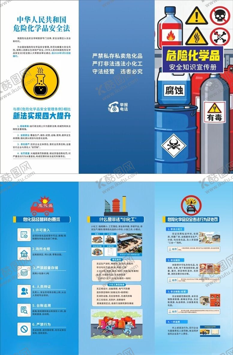 编号：48516805250458151185【酷图网】源文件下载-危化品安全宣传折页