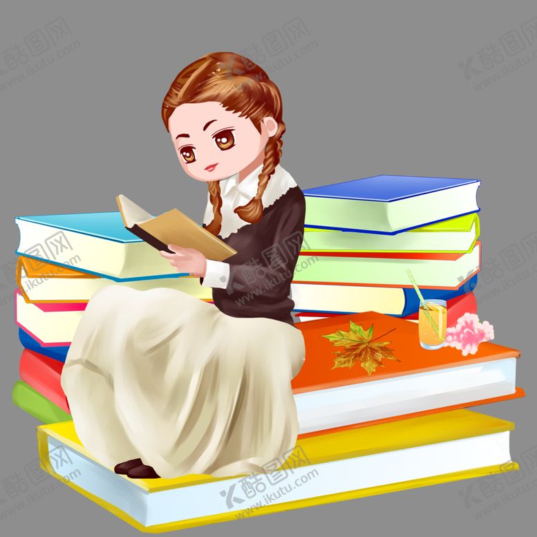 编号：89502610192109542812【酷图网】源文件下载- 看书的女孩 