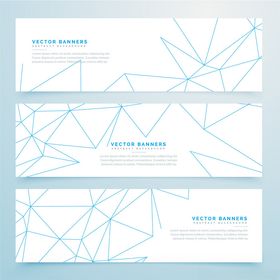 科技风几何线条横幅设计