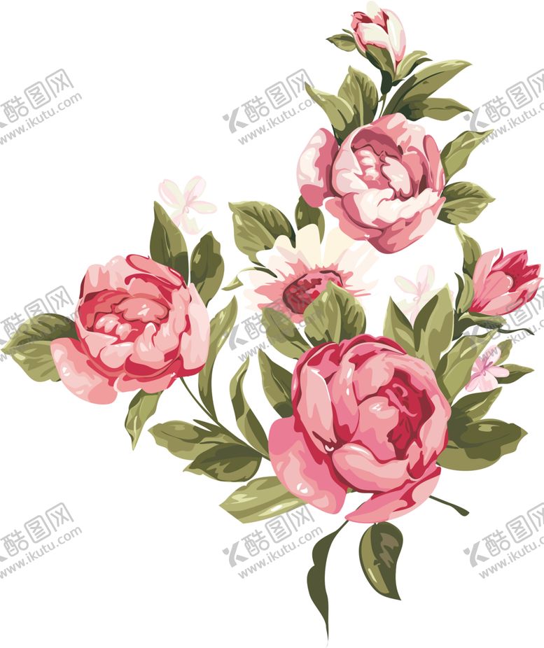 编号：15745410042107337429【酷图网】源文件下载-玫瑰月季女装花