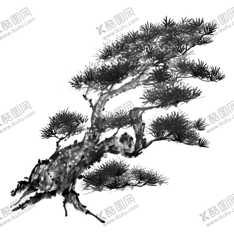 编号：40202206291111205029【酷图网】源文件下载-水墨松树